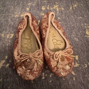 Sam Edelman Sequin Ballet Flats Girl Size 9